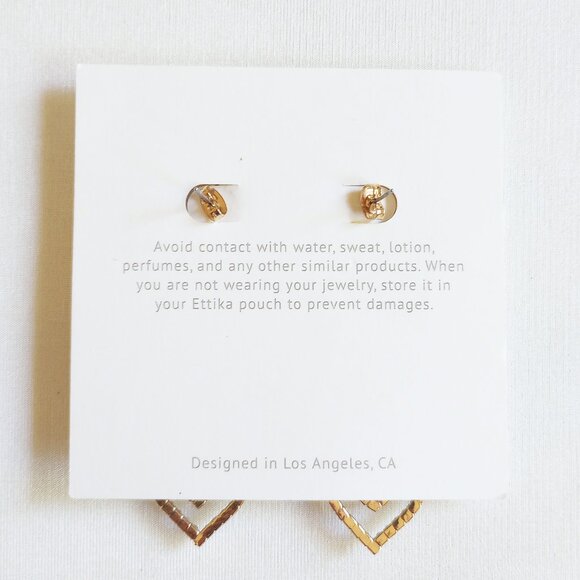 Ettika Gold and Silver Teardrop Earrings - Picture 5 of 6